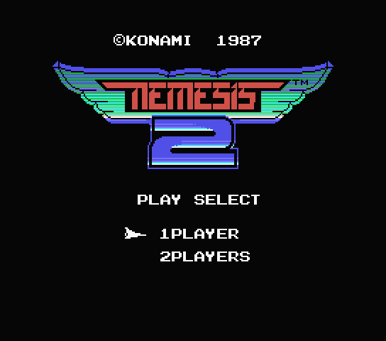 Nemesis 2 title screen for MSX